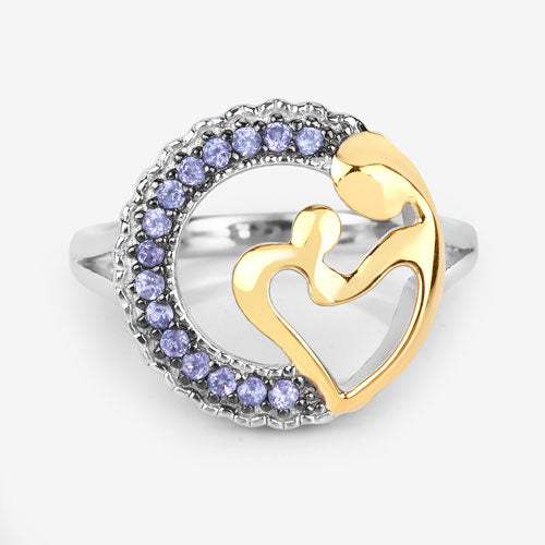 Bids.com 0.28 Carat Genuine Tanzanite .925 Sterling Silver Ring Rings White Smoke size 6.00,size 7.00,size 8.00