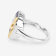 Bids.com 0.28 Carat Genuine Tanzanite .925 Sterling Silver Ring Rings White Smoke size 6.00,size 7.00,size 8.00