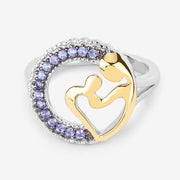 Bids.com 0.28 Carat Genuine Tanzanite .925 Sterling Silver Ring Rings White Smoke size 6.00,size 7.00,size 8.00