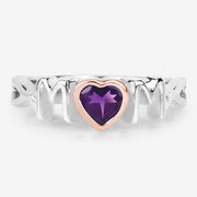Bids.com 0.43 Carat Genuine Amethyst .925 Sterling Silver Ring Rings Light Gray size 6.00,size 7.00,size 8.00
