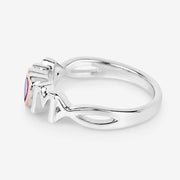 Bids.com 0.43 Carat Genuine Amethyst .925 Sterling Silver Ring Rings Lavender size 6.00,size 7.00,size 8.00