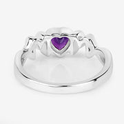 Bids.com 0.43 Carat Genuine Amethyst .925 Sterling Silver Ring Rings Lavender size 6.00,size 7.00,size 8.00