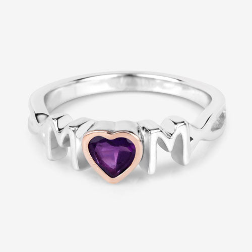 Bids.com 0.43 Carat Genuine Amethyst .925 Sterling Silver Ring Rings White Smoke size 6.00,size 7.00,size 8.00