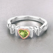 Bids.com 0.44 Carat Genuine Peridot .925 Sterling Silver Ring Rings Gray size 6.00,size 7.00,size 8.00