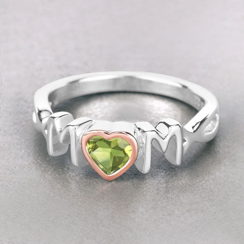 Bids.com 0.44 Carat Genuine Peridot .925 Sterling Silver Ring Rings Gray size 6.00,size 7.00,size 8.00