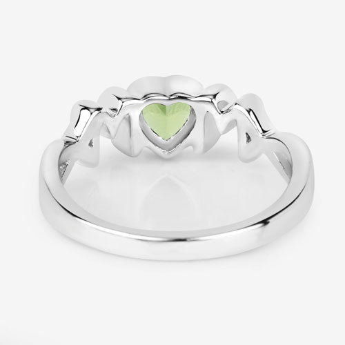 Bids.com 0.44 Carat Genuine Peridot .925 Sterling Silver Ring Rings Lavender size 6.00,size 7.00,size 8.00