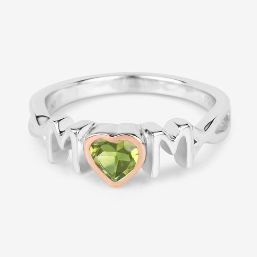 Bids.com 0.44 Carat Genuine Peridot .925 Sterling Silver Ring Rings White Smoke size 6.00,size 7.00,size 8.00