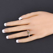 Bids.com 0.44 Carat Genuine Peridot .925 Sterling Silver Ring Rings Light Pink size 6.00,size 7.00,size 8.00