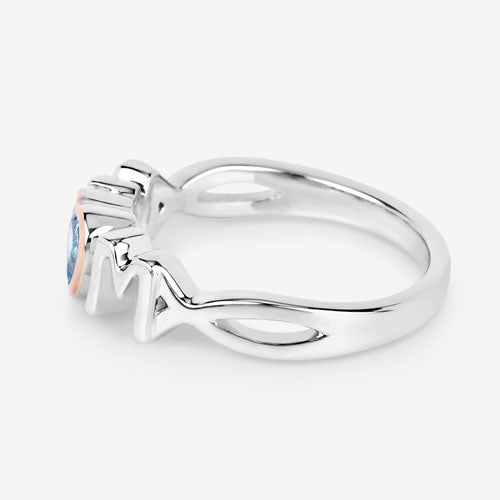 Bids.com 0.52 Carat Genuine Swiss Blue Topaz .925 Sterling Silver Ring Rings Lavender size 6.00,size 7.00,size 8.00