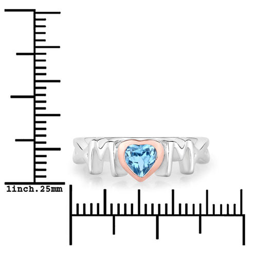 Bids.com 0.52 Carat Genuine Swiss Blue Topaz .925 Sterling Silver Ring Rings White Smoke size 6.00,size 7.00,size 8.00