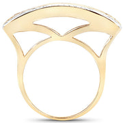 Bids.com 1.08 Carat Genuine Yellow Sapphire .925 Sterling Silver Ring Rings White Smoke size 5.00,size 6.00,size 7.00,size 7.50,size 8.00,size 9.00