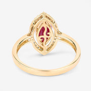 Bids.com 1.52 Carat Genuine Ruby and White Diamond 10K Yellow Gold Ring Rings White Smoke size 5.00,size 6.00,size 7.00,size 8.00,size 9.00
