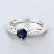Bids.com 0.89 Carat Genuine Blue Sapphire and White Diamond 10K White Gold Ring Rings Light Gray size 5.00,size 6.00,size 7.00,size 8.00,size 9.00