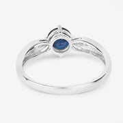 Bids.com 0.89 Carat Genuine Blue Sapphire and White Diamond 10K White Gold Ring Rings White Smoke size 5.00,size 6.00,size 7.00,size 8.00,size 9.00