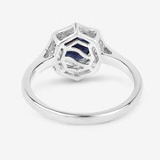 Bids.com 1.34 Carat Genuine Blue Sapphire and White Diamond 10K White Gold Ring Rings White Smoke size 5.00,size 6.00,size 7.00,size 8.00,size 9.00