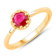 Bids.com 0.50 Carat Genuine Ruby 14K Yellow Gold Ring Rings White Smoke size 6.00,size 7.00,size 8.00