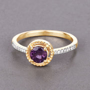 Bids.com 0.92 Carat Genuine Ruby and White Diamond 14K Yellow Gold Ring Rings Light Slate Gray size 6.00,size 7.00,size 8.00