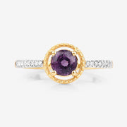 Bids.com 0.92 Carat Genuine Ruby and White Diamond 14K Yellow Gold Ring Rings White Smoke size 6.00,size 7.00,size 8.00