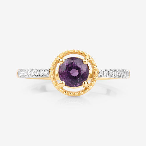Bids.com 0.92 Carat Genuine Ruby and White Diamond 14K Yellow Gold Ring Rings White Smoke size 6.00,size 7.00,size 8.00