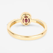 Bids.com 1.00 Carat Genuine Ruby and White Diamond 14K Yellow Gold Ring Rings White Smoke size 6.00,size 7.00,size 8.00