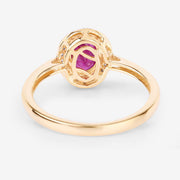 Bids.com 1.06 Carat Genuine Ruby and White Diamond 14K Yellow Gold Ring Rings White Smoke size 6.00,size 7.00,size 8.00