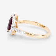 Bids.com 1.25 Carat Genuine Ruby and White Diamond 14K Yellow Gold Ring Rings White Smoke size 6.00,size 7.00,size 8.00