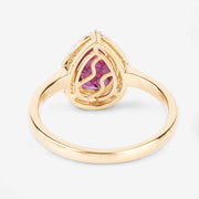 Bids.com 1.38 Carat Genuine Ruby and White Diamond 14K Yellow Gold Ring Rings White Smoke size 6.00,size 7.00,size 8.00