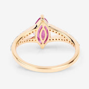 Bids.com 1.58 Carat Genuine Ruby and White Diamond 14K Yellow Gold Ring Rings White Smoke size 6.00,size 7.00,size 8.00