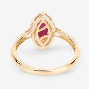 Bids.com 1.57 Carat Genuine Ruby and White Diamond 14K Yellow Gold Ring Rings White Smoke size 6.00,size 7.00,size 8.00