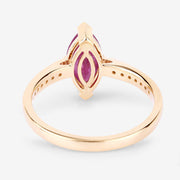 Bids.com 1.51 Carat Genuine Ruby and White Diamond 14K Yellow Gold Ring Rings White Smoke size 6.00,size 7.00,size 8.00