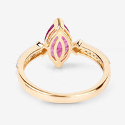 Bids.com 1.01 Carat Genuine Ruby and White Diamond 14K Yellow Gold Ring Rings White Smoke size 6.00,size 7.00,size 8.00