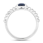 Bids.com 0.50 Carat Genuine Blue Sapphire 14K White Gold Ring Rings White Smoke size 6.00,size 7.00,size 8.00