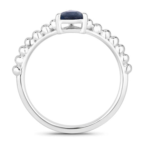 Bids.com 0.50 Carat Genuine Blue Sapphire 14K White Gold Ring Rings White Smoke size 6.00,size 7.00,size 8.00