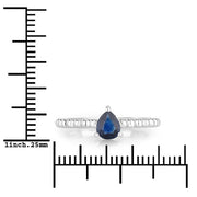 Bids.com 0.50 Carat Genuine Blue Sapphire 14K White Gold Ring Rings White Smoke size 6.00,size 7.00,size 8.00