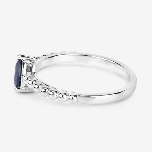 Bids.com 0.50 Carat Genuine Blue Sapphire 14K White Gold Ring Rings White Smoke size 6.00,size 7.00,size 8.00