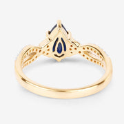 Bids.com 1.14 Carat Genuine Blue Sapphire and White Diamond 14K Yellow Gold Ring Rings White Smoke size 6.00,size 7.00,size 8.00
