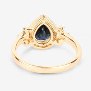 Bids.com 1.54 Carat Genuine Blue Sapphire and White Diamond 14K Yellow Gold Ring Rings White Smoke size 6.00,size 7.00,size 8.00