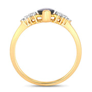 Bids.com 1.47 Carat Genuine Blue Sapphire and White Diamond 14K Yellow Gold Ring Rings White Smoke size 6.00,size 7.00,size 8.00