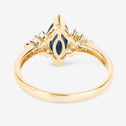 Bids.com 1.47 Carat Genuine Blue Sapphire and White Diamond 14K Yellow Gold Ring Rings White Smoke size 6.00,size 7.00,size 8.00