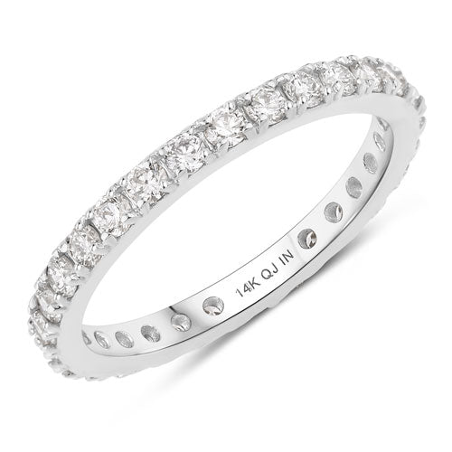 Bids.com 1.00 Carat Lab Grown Diamond 14K White Gold Ring Rings White Smoke size 6.00,size 7.00,size 8.00