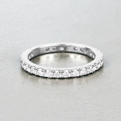 Bids.com 1.00 Carat Lab Grown Diamond 14K White Gold Ring Rings Gray size 6.00,size 7.00,size 8.00
