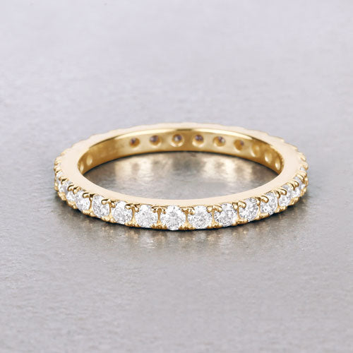 Bids.com 1.00 Carat Lab Grown Diamond 14K Yellow Gold Ring Rings Gray size 6.00,size 7.00,size 8.00