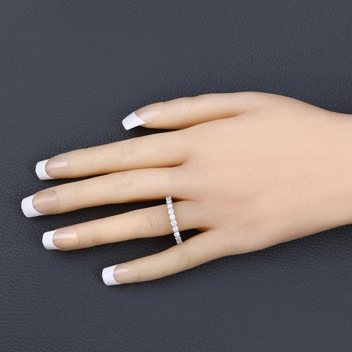Bids.com 1.50 Carat Lab Grown Diamond 14K White Gold Ring Rings Wheat size 6.00,size 7.00,size 8.00