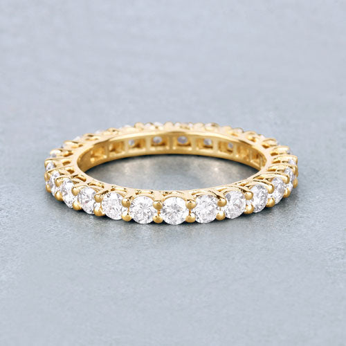 Bids.com 1.50 Carat Lab Grown Diamond 14K Yellow Gold Ring Rings Gray size 6.00,size 7.00,size 8.00