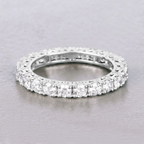Bids.com 2.00 Carat Lab Grown Diamond 14K White Gold Ring Rings Gray size 6.00,size 7.00,size 8.00