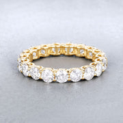 Bids.com 3.00 Carat Lab Grown Diamond 14K Yellow Gold Ring Rings Gray size 6.00,size 7.00,size 8.00