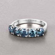 Bids.com 1.22 Carat Genuine Blue Diamond 14K White Gold Ring Rings Dark Gray size 6.00,size 7.00,size 8.00