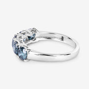 Bids.com 1.22 Carat Genuine Blue Diamond 14K White Gold Ring Rings White Smoke size 6.00,size 7.00,size 8.00