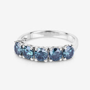 Bids.com 1.22 Carat Genuine Blue Diamond 14K White Gold Ring Rings White Smoke size 6.00,size 7.00,size 8.00