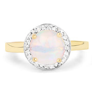 Bids.com 0.95 Carat Genuine Ethiopian Opal and White Topaz .925 Sterling Silver Ring Rings White Smoke size 6.00,size 8.00,size 9.00,size 7.00,size 5.00,size 10.00